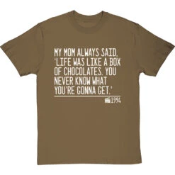 My Mom Always Said, 'Life Is Like A Box Of Chocolates' T-Shirt -Tshirt Store life was like a box of chocolates quote tshirt 2 olivetshirt