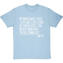 My Mom Always Said, 'Life Is Like A Box Of Chocolates' T-Shirt -Tshirt Store life was like a box of chocolates quote tshirt 2 skybluetshirt