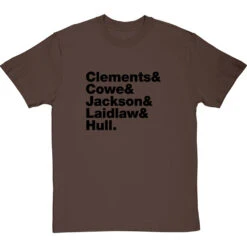 Lindisfarne Line-Up T-Shirt -Tshirt Store lindisfarne line up tshirt 1 hazelnuttshirt