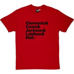 Lindisfarne Line-Up T-Shirt -Tshirt Store lindisfarne line up tshirt 1 redtshirt