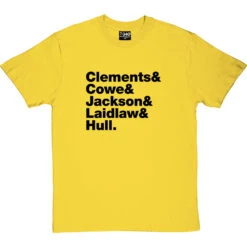 Lindisfarne Line-Up T-Shirt -Tshirt Store lindisfarne line up tshirt 1 yellowtshirt