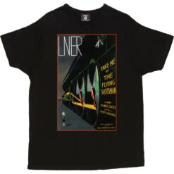 Take Me By The Flying Scotsman T-Shirt -Tshirt Store lner scotsman poster tshirt black mens v neck tshirt