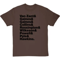 Lynyrd Skynyrd Line-Up T-Shirt -Tshirt Store lynyrd skynyrd tshirt 1 hazelnuttshirt