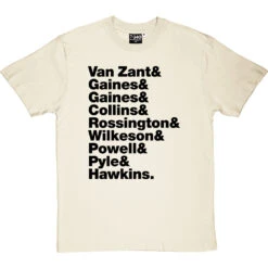 Lynyrd Skynyrd Line-Up T-Shirt -Tshirt Store lynyrd skynyrd tshirt 1 naturaltshirt