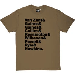 Lynyrd Skynyrd Line-Up T-Shirt -Tshirt Store lynyrd skynyrd tshirt 1 olivetshirt