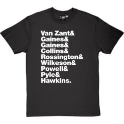 Lynyrd Skynyrd Line-Up T-Shirt -Tshirt Store lynyrd skynyrd tshirt 2 charcoaltshirt