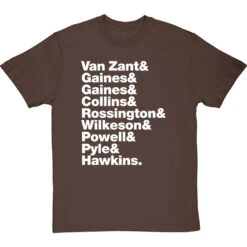 Lynyrd Skynyrd Line-Up T-Shirt -Tshirt Store lynyrd skynyrd tshirt 2 hazelnuttshirt