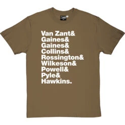 Lynyrd Skynyrd Line-Up T-Shirt -Tshirt Store lynyrd skynyrd tshirt 2 olivetshirt