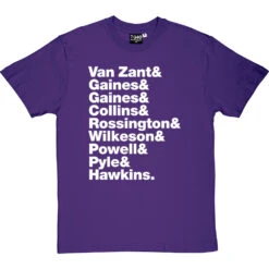 Lynyrd Skynyrd Line-Up T-Shirt -Tshirt Store lynyrd skynyrd tshirt 2 purpletshirt