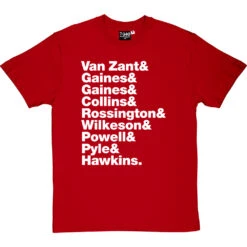 Lynyrd Skynyrd Line-Up T-Shirt -Tshirt Store lynyrd skynyrd tshirt 2 redtshirt