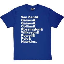 Lynyrd Skynyrd Line-Up T-Shirt -Tshirt Store lynyrd skynyrd tshirt 2 royalbluetshirt