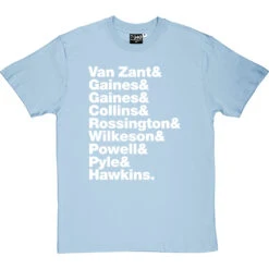 Lynyrd Skynyrd Line-Up T-Shirt -Tshirt Store lynyrd skynyrd tshirt 2 skybluetshirt