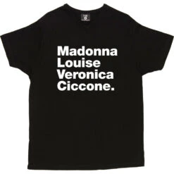Madonna Louise Veronica Ciccone T-Shirt -Tshirt Store madonna louise veronica ciccone tshirt 2 black mens v neck tshirt