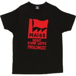 Mai '68 - Debut D'Une Lutte Prolongee T-Shirt 17 Mai '68 - Debut D'Une Lutte Prolongee T-Shirt -Tshirt Store mai 68 tshirt black mens v neck tshirt