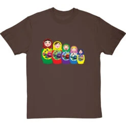 Matryoshka Dolls (Colour) T-Shirt -Tshirt Store matryoshka dolls colour tshirt hazelnuttshirt