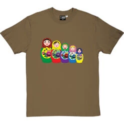 Matryoshka Dolls (Colour) T-Shirt -Tshirt Store matryoshka dolls colour tshirt olivetshirt