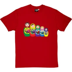 Matryoshka Dolls (Colour) T-Shirt -Tshirt Store matryoshka dolls colour tshirt redtshirt