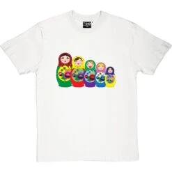 Matryoshka Dolls (Colour) T-Shirt -Tshirt Store matryoshka dolls colour tshirt whitetshirt
