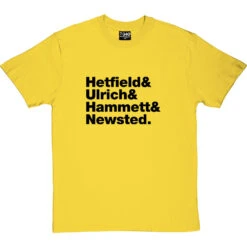 Metallica Line-Up T-Shirt -Tshirt Store metallica tshirt 1 yellowtshirt