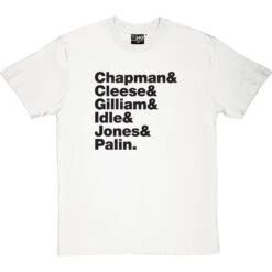 Monty Python Line-Up T-Shirt -Tshirt Store monty python line up tshirt 1 whitetshirt