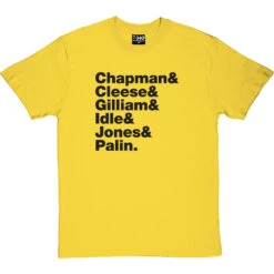 Monty Python Line-Up T-Shirt -Tshirt Store monty python line up tshirt 1 yellowtshirt