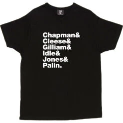 Monty Python Line-Up T-Shirt -Tshirt Store monty python line up tshirt 2 black mens v neck tshirt