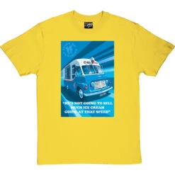 Morecambe And Wise "Ice Cream Van" T-Shirt -Tshirt Store morecambe wise ice cream tshirt yellowtshirt