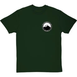 The Mountains Are Calling And I Must Go (Badge) Pocket Print T-Shirt -Tshirt Store mountains are calling badge tshirt bottlegreentshirt