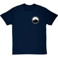 The Mountains Are Calling And I Must Go (Badge) Pocket Print T-Shirt -Tshirt Store mountains are calling badge tshirt navybluetshirt