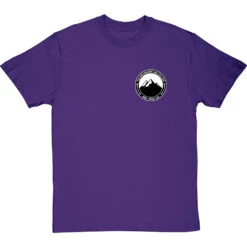 The Mountains Are Calling And I Must Go (Badge) Pocket Print T-Shirt -Tshirt Store mountains are calling badge tshirt purpletshirt