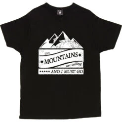 The Mountains Are Calling And I Must Go T-Shirt -Tshirt Store mountains are calling tshirt 2 black mens v neck tshirt