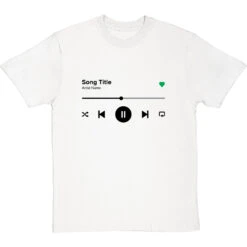 Personalised Music Player T-Shirt -Tshirt Store music player tshirt 1 whitetshirt