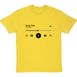 Personalised Music Player T-Shirt -Tshirt Store music player tshirt 1 yellowtshirt