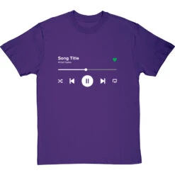 Personalised Music Player T-Shirt -Tshirt Store music player tshirt 2 purpletshirt