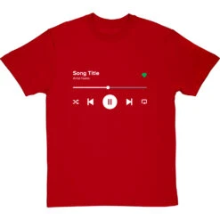 Personalised Music Player T-Shirt -Tshirt Store music player tshirt 2 redtshirt