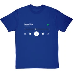 Personalised Music Player T-Shirt -Tshirt Store music player tshirt 2 royalbluetshirt