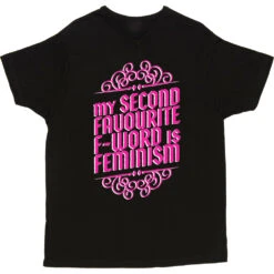 My Second Favourite F-Word Is Feminism T-Shirt -Tshirt Store my second fave f word feminism tshirt 178 black mens v neck tshirt