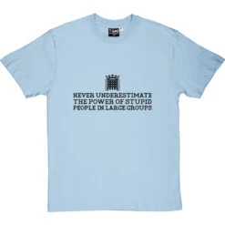 Never Underestimate The Power Of Stupid People In Large Groups T-Shirt -Tshirt Store never underestimate stupid tshirt 1 skybluetshirt