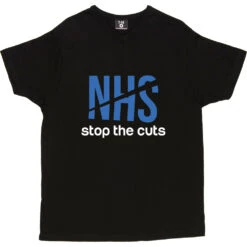 NHS: Stop The Cuts T-Shirt -Tshirt Store nhs stop the cuts tshirt 2 black mens v neck tshirt
