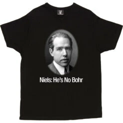 Niels: He's No Bohr T-Shirt 22 Niels: He's No Bohr T-Shirt -Tshirt Store niels hes no bohr tshirt 2 black mens v neck tshirt