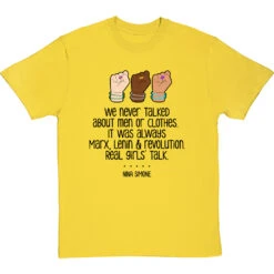 Nina Simone "Real Girls' Talk" T-Shirt -Tshirt Store nina simone real girls talk tshirt 1 yellowtshirt