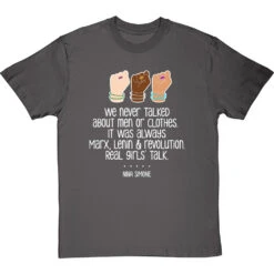 Nina Simone "Real Girls' Talk" T-Shirt -Tshirt Store nina simone real girls talk tshirt 2 charcoaltshirt