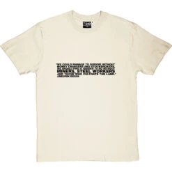 Aneurin Bevan "Money Changers And Stockbrokers" Quote T-Shirt -Tshirt Store nye bevan stockbrokers tshirt 1 naturaltshirt
