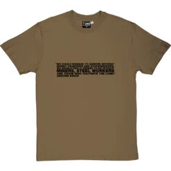Aneurin Bevan "Money Changers And Stockbrokers" Quote T-Shirt -Tshirt Store nye bevan stockbrokers tshirt 1 olivetshirt