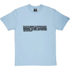 Aneurin Bevan "Money Changers And Stockbrokers" Quote T-Shirt -Tshirt Store nye bevan stockbrokers tshirt 1 skybluetshirt