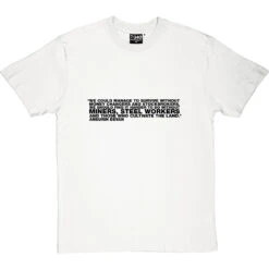 Aneurin Bevan "Money Changers And Stockbrokers" Quote T-Shirt -Tshirt Store nye bevan stockbrokers tshirt 1 whitetshirt