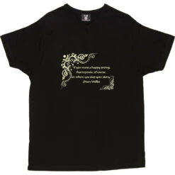 Orson Welles "Happy Ending" Quote T-Shirt -Tshirt Store orson welles happy ending tshirt 158 black mens v neck tshirt