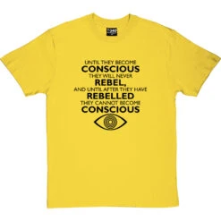 George Orwell "Conscious" Quote T-Shirt -Tshirt Store orwell conscious tshirt 1 yellowtshirt
