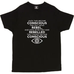 George Orwell "Conscious" Quote T-Shirt -Tshirt Store orwell conscious tshirt 2 black mens v neck tshirt