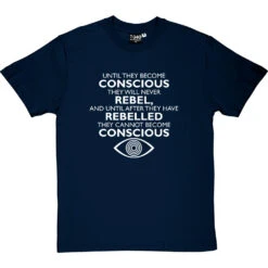 George Orwell "Conscious" Quote T-Shirt -Tshirt Store orwell conscious tshirt 2 navybluetshirt